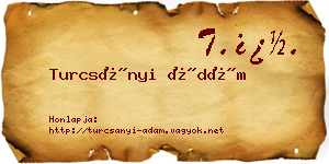 Turcsányi Ádám névjegykártya